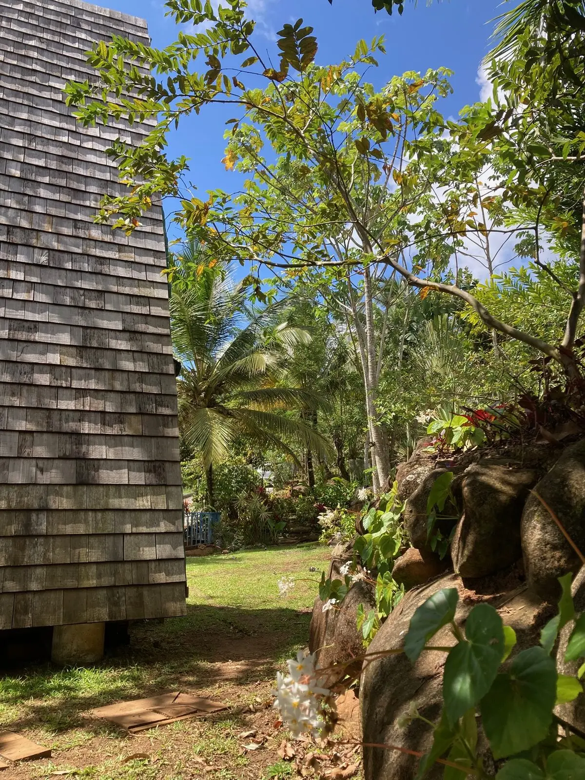 Cabane A-frame et jardin de rochers à Sainte-Luce, Martinique